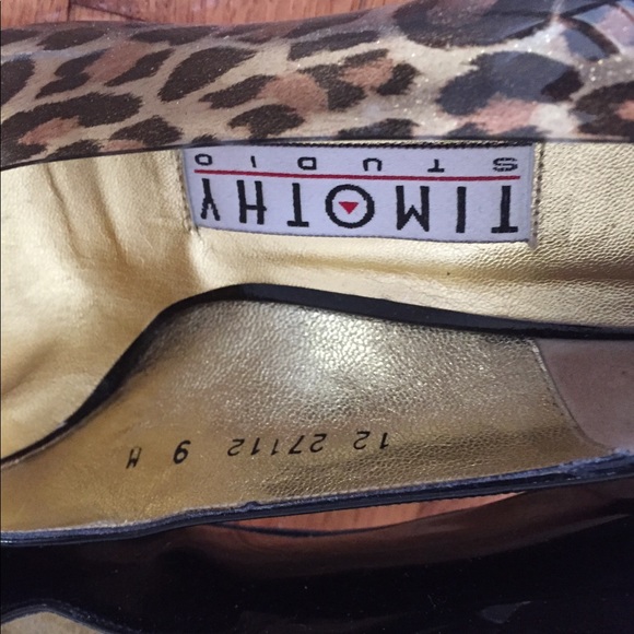 Black patent leather and leopard print shoes. SS 9 - Picture 4 of 4